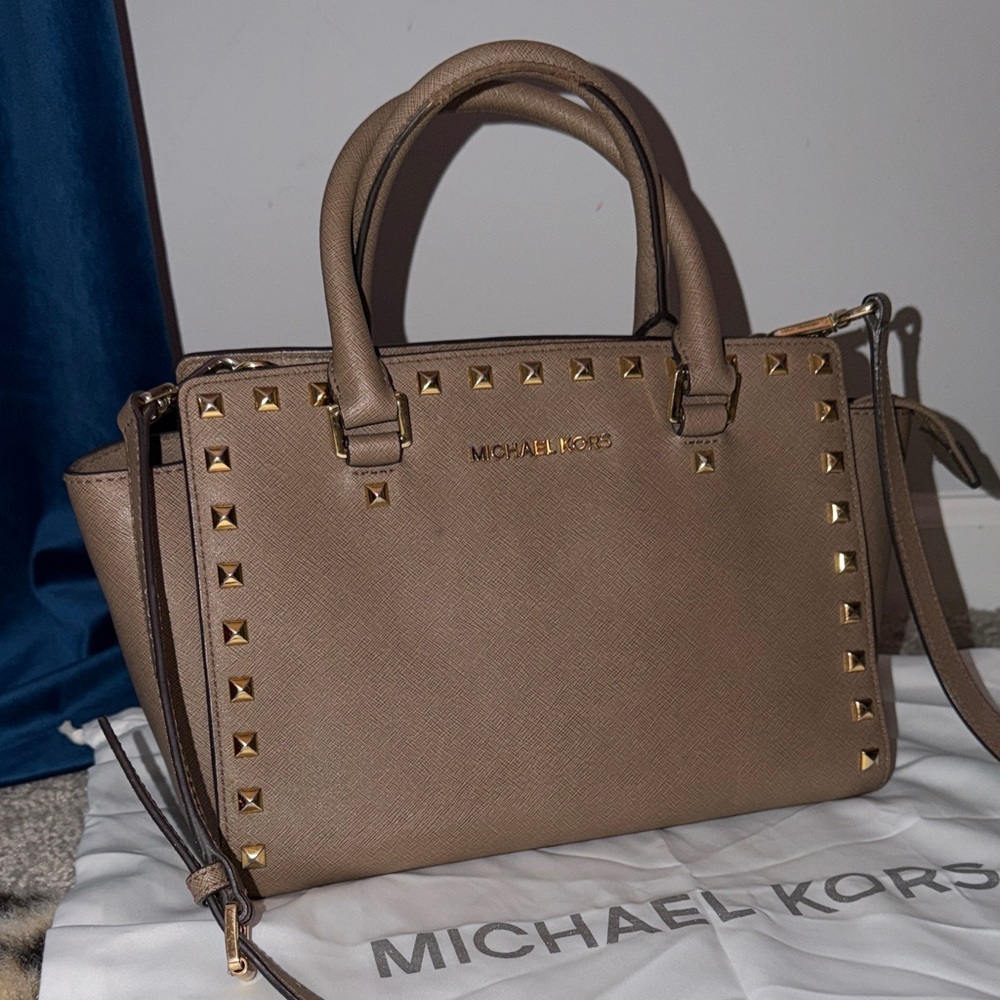 Michael Kors Studded Handbag - Picture 2 of 8